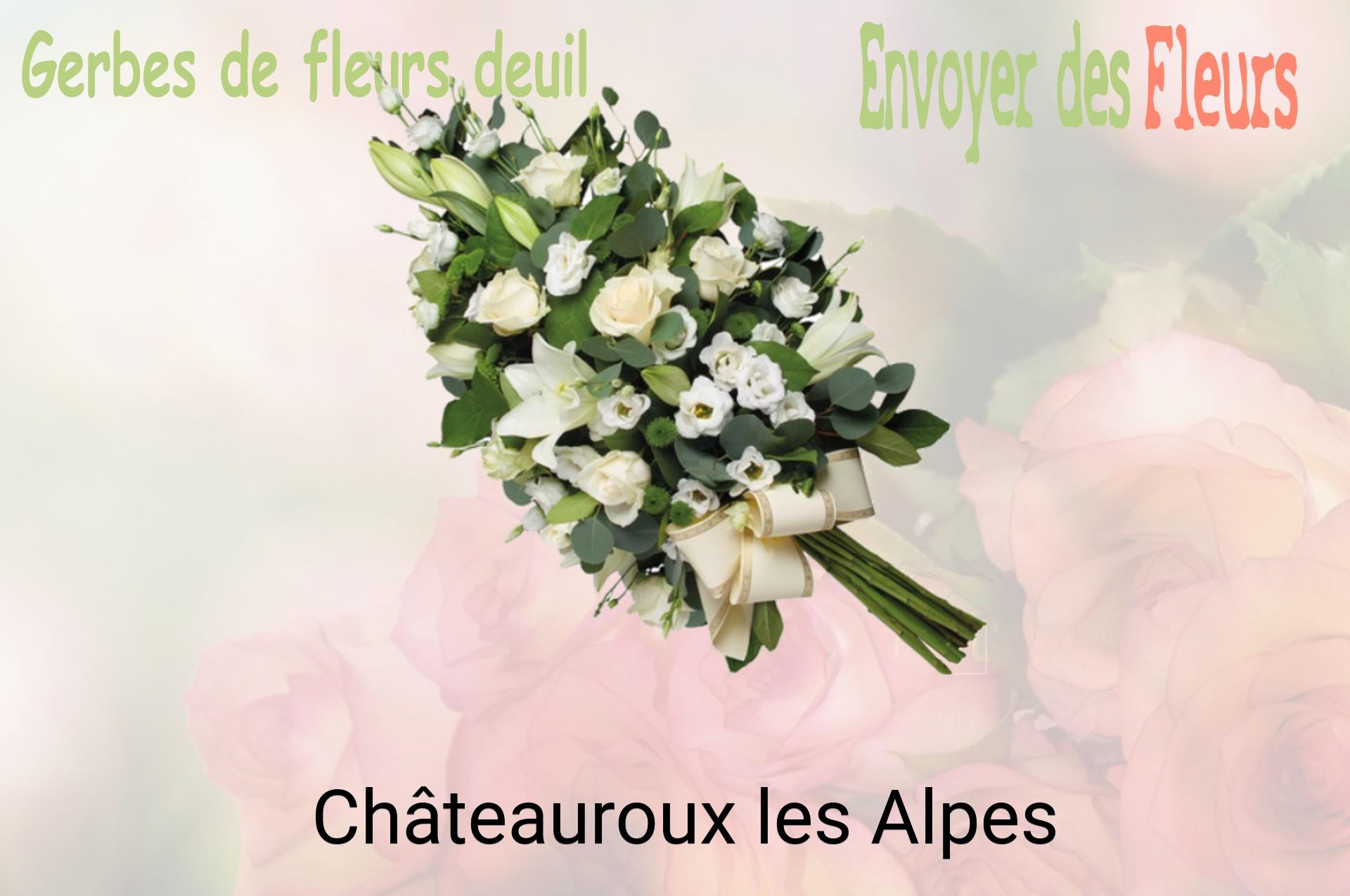 Gerbe de fleurs de deuil livrée à Châteauroux-les-Alpes